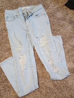 Levi's Light Blue Ripped Skinny Jeans